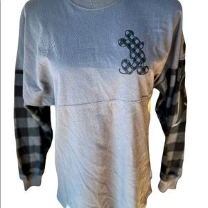 Disney Resort spirit jersey gray plaid size XS. Runs large new with tags